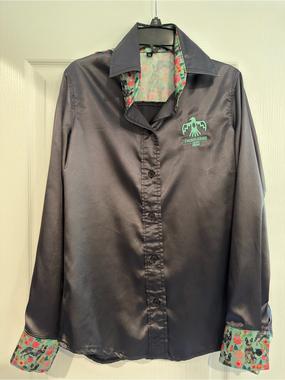 Thunderbird Brand Button Down with Blue Heeler Print
